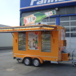 Fahnenbruck Combi Cooler koelwagen promotietrailer geopend