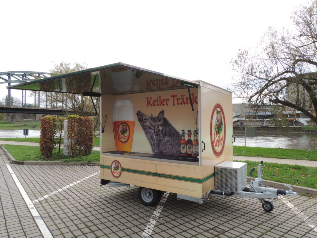 Fahnenbruck Party Mini Cooler l tapwagen koelwagen verkoopklep geopend
